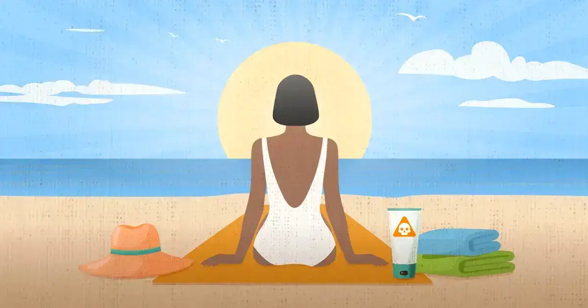 Illustration of woman at the beach Illustration of woman at the beach
